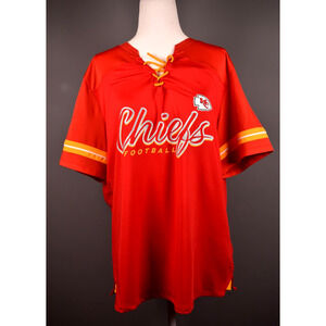 Kansas City Chiefs Women's Pullover Rhinestone Bears NFL XL Shirt Laces NEW